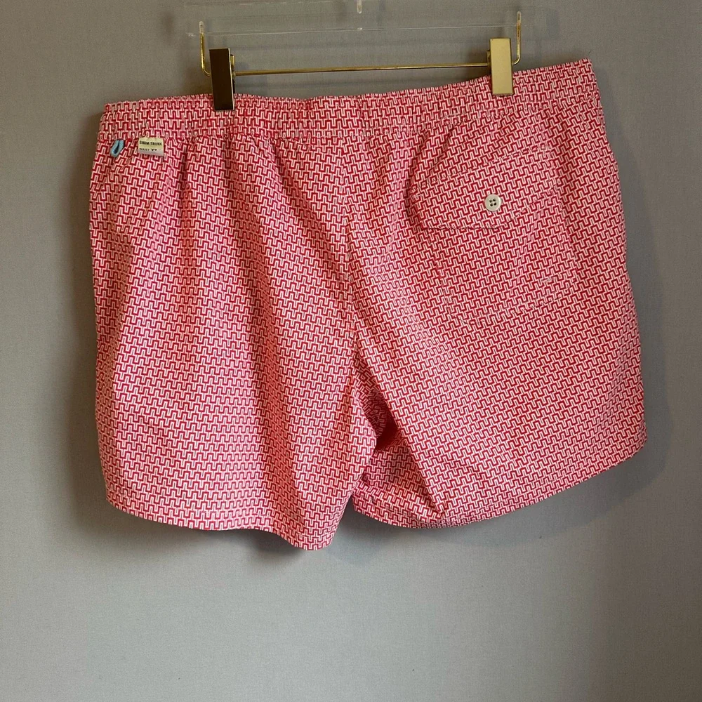 J. Crew Red and White Swim Trunks. Size XXL.